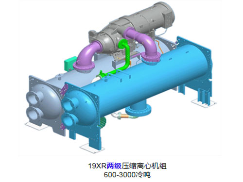 19XR两级压缩离心机组600~3000冷吨